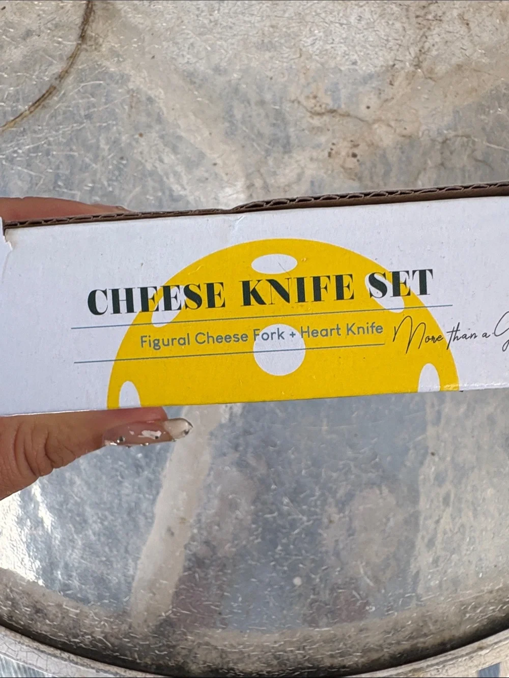 Polka Dot Cheese Knife Set - Yellow & Blue